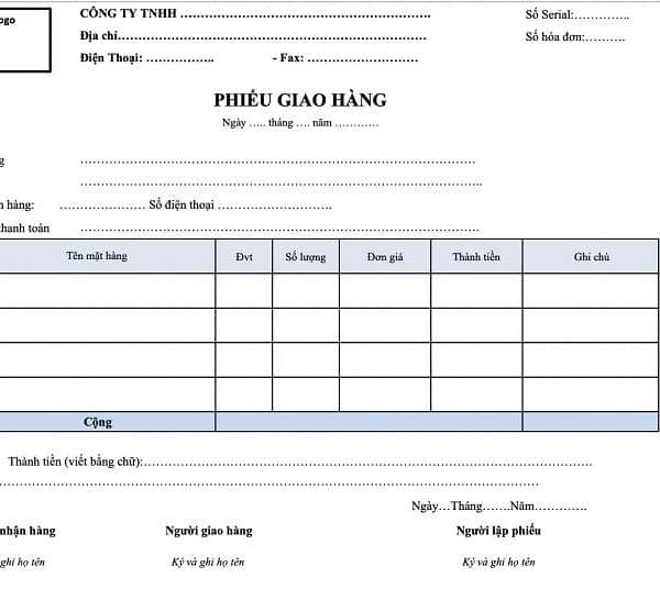 Tìm hiểu những mẫu giao nhận hàng hóa được sử dụng nhiều hiện nay