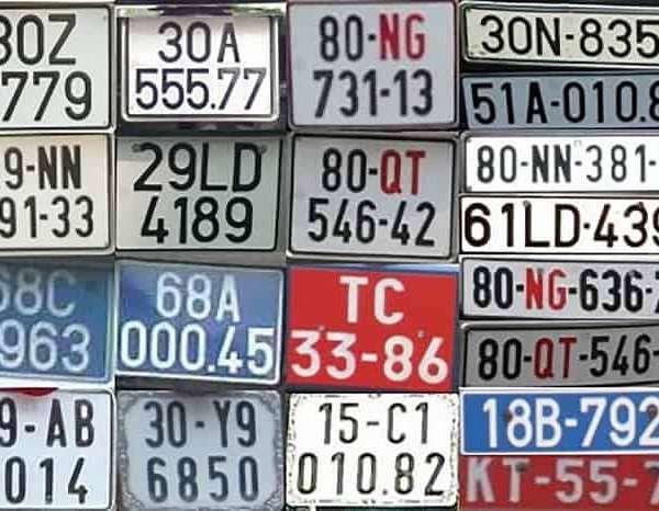 Những màu biển số xe phổ biến ở nước ta hiện nay