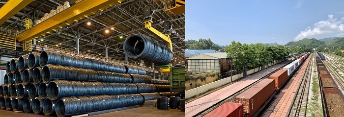Cước vận chuyển sắt thép nhập khẩu từ Trung Quốc bằng đường sắt