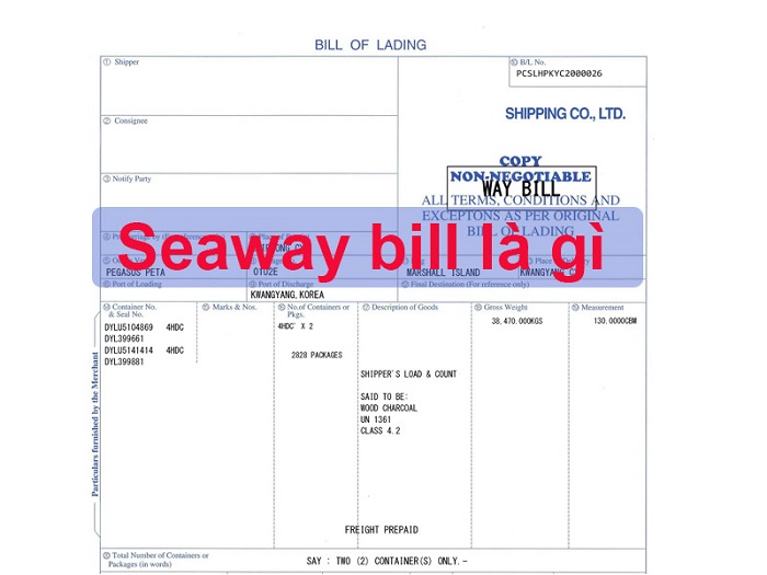 Seaway Bill là gì? Quy định và Chức năng của Seaway Bill