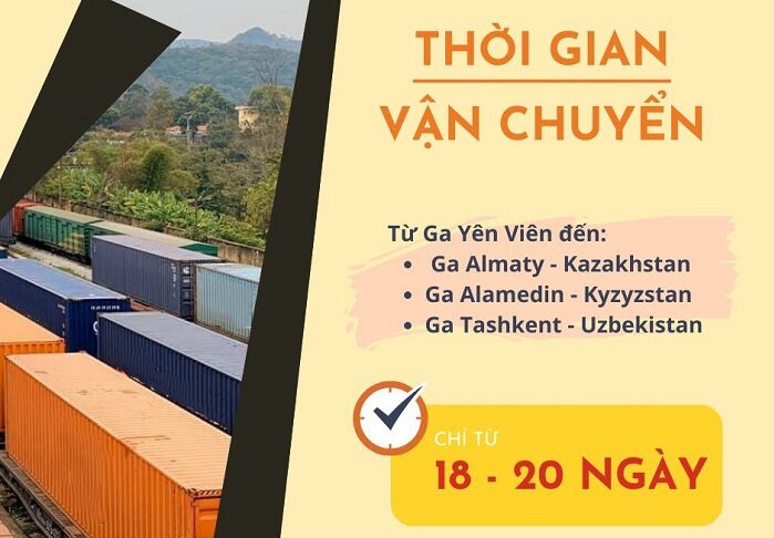 Thời gian vận chuyển container Trung Á