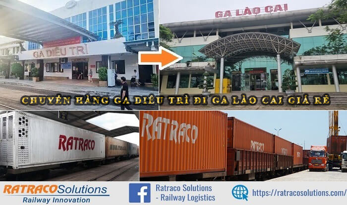 Nhận chuyển hàng Container từ ga Diêu Trì đi ga Lào Cai