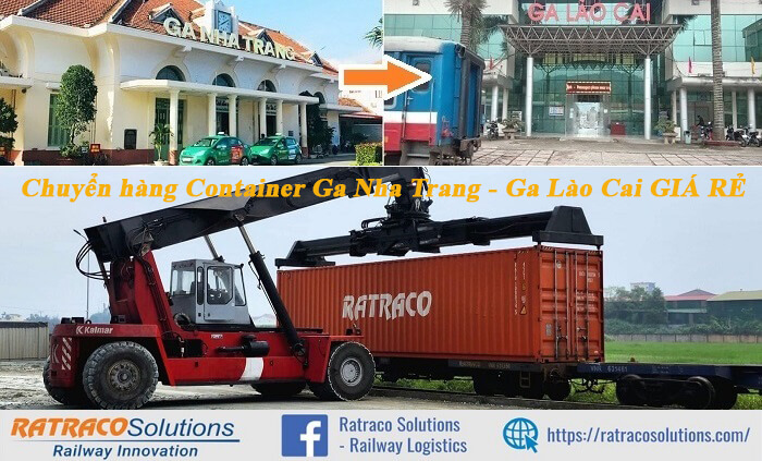 Nhận chuyển hàng Container từ ga Nha Trang đi ga Lào Cai