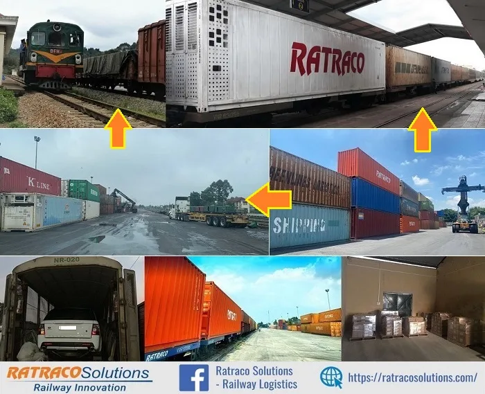 Nhận chuyển hàng Container từ ga Ninh Bình đi ga Lào Cai