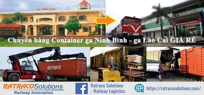 Nhận chuyển hàng Container từ ga Ninh Bình đi ga Lào Cai