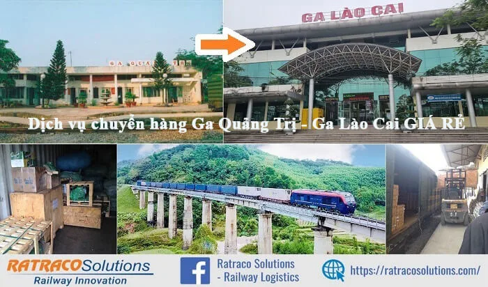 Nhận chuyển hàng Container từ ga Quảng Trị đi ga Lào Cai