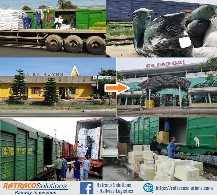 Chuyển hàng Container từ ga Sa Huỳnh đi ga Lào Cai