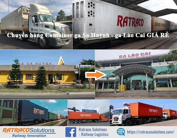 Chuyển hàng Container từ ga Sa Huỳnh đi ga Lào Cai