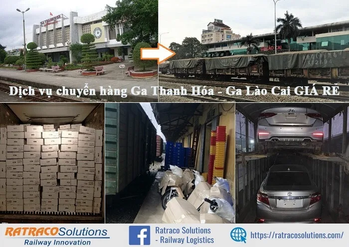 Chuyển hàng Container từ ga Thanh Hóa đi ga Lào Cai