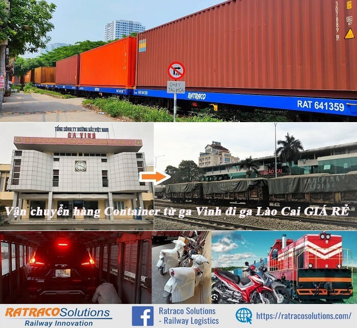 Vận chuyển hàng Container từ ga Vinh đi ga Lào Cai giá tốt