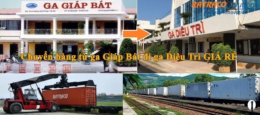 Giá cước chuyển hàng từ ga Giáp Bát đi ga Diêu Trì