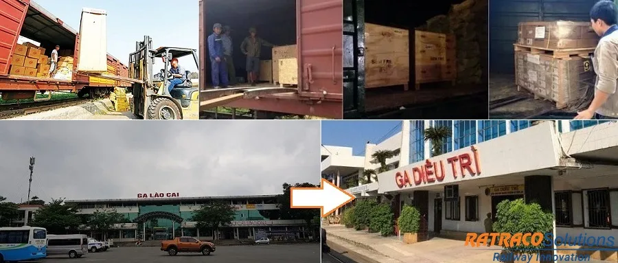 Nhận chuyển hàng container từ ga Lào Cai đi ga Diêu Trì giá rẻ