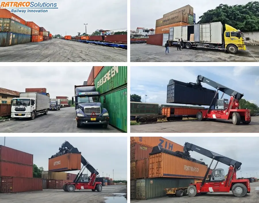 Dịch vụ cẩu Container tại ga trên tuyến Bắc Nam giá rẻ