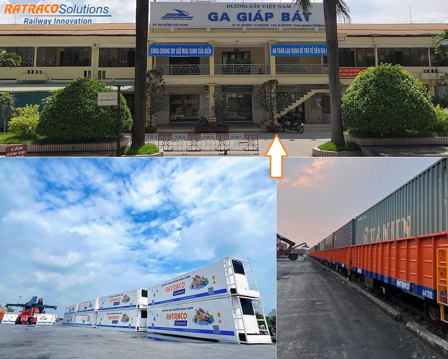 Giá cước vận chuyển hàng hóa từ ga Sóng Thần đi ga Giáp Bát