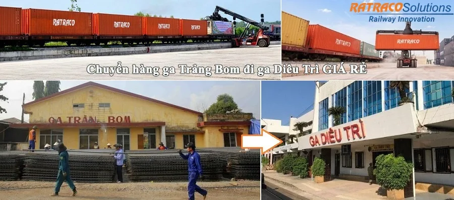 Giá vận chuyển hàng hóa từ ga Trảng Bom đi ga Diêu Trì