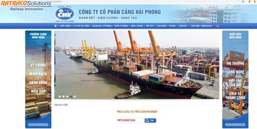 Cách tra cứu vị trí Container tại cảng TPHCM, Đà Nẵng, Hải Phòng