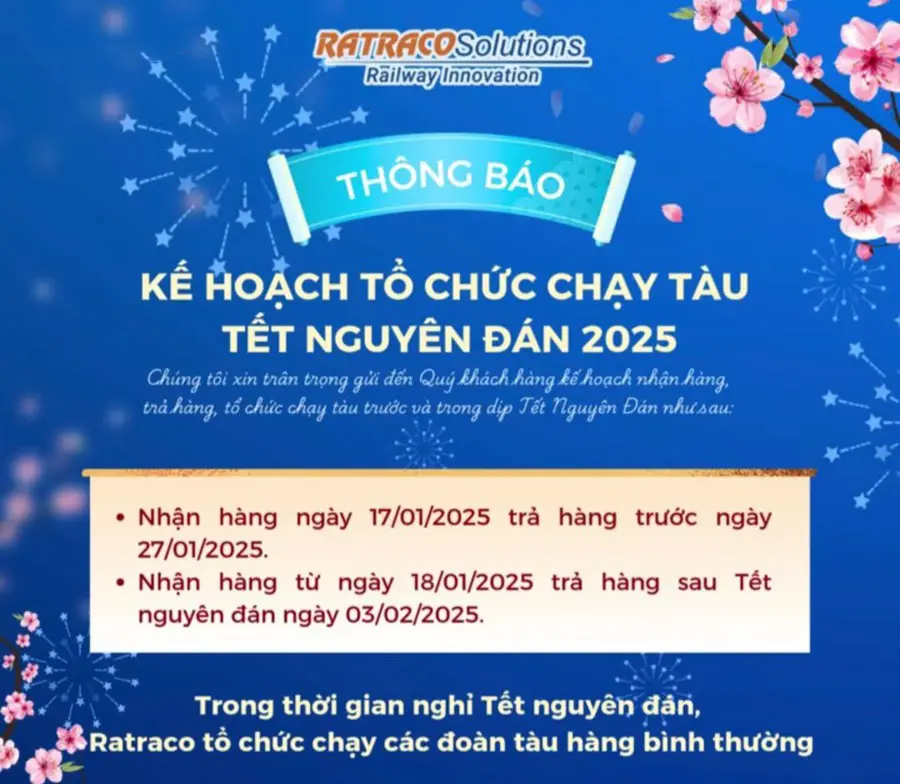 Ratraco Solutions thông báo lịch nghỉ Tết Nguyên Đán 2025