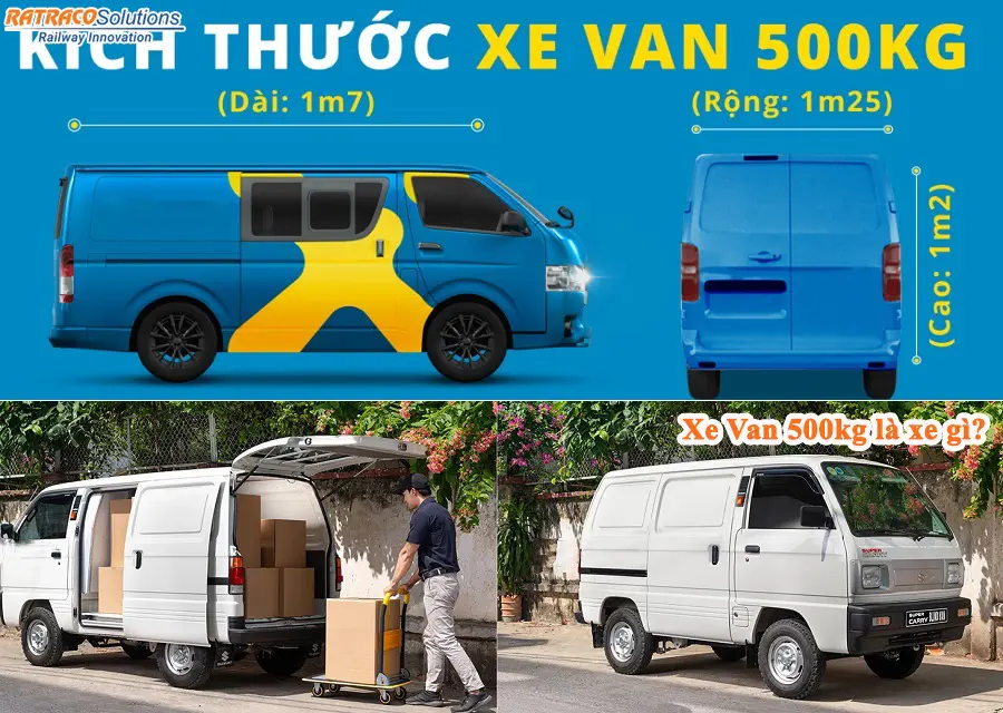 Tìm hiểu kích thước xe Van 500kg là bao nhiêu?