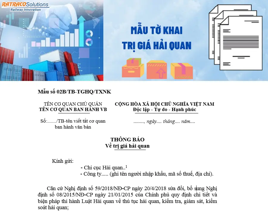 Trị giá hải quan là gì? Mẫu lập trị giá như thế nào?