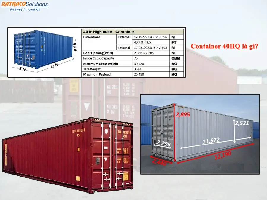 Container 40HQ là gì? Thường được sử dụng khi nào?